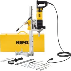 Rems Carotteuse Béton 180033 R220 Picus DP Set Perceuse Diamantée Simplex 2 Avec Technique De Micro-impulsion + Support De Forage Simplex 2