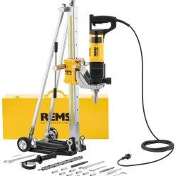 Rems Carotteuse Béton 180035 R220 Picus DP Set Perceuse Au Diamant Titan Avec Technique De Micro-impulsion + Support De Forage Titan