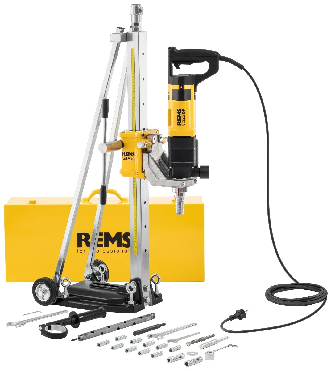 Rems Carotteuse Béton 180035 R220 Picus DP Set Perceuse Au Diamant Titan Avec Technique De Micro-impulsion + Support De Forage Titan 3 Rems Carotteuse Béton 180035 R220 Picus DP Set Perceuse Au Diamant Titan Avec Technique De Micro-impulsion + Support De Forage Titan
