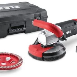 Flex-tools Traitement Des Sols Et Des Murs 418765 LD 18-7 150 R KIT, Turbo-JET Ponceuse à Béton 150 Mm 1800W