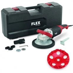 Flex-tools Traitement Des Sols Et Des Murs 418862 LD 24-6 180, Kit Estrich-Jet Ponceuse à Béton 180 Mm