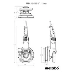 Metabo Traitement Des Sols Et Des Murs 603826700 RFEV 19-125 RT Fraise à Dégrossir