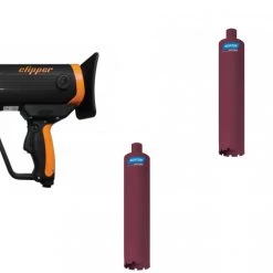Clipper Carotteuse Béton 70184608657 CDM203 Foret Diamanté à Sec 15-200 Mm 2000 Watt + Foret Diamanté 32 + 62 + 112 Mm